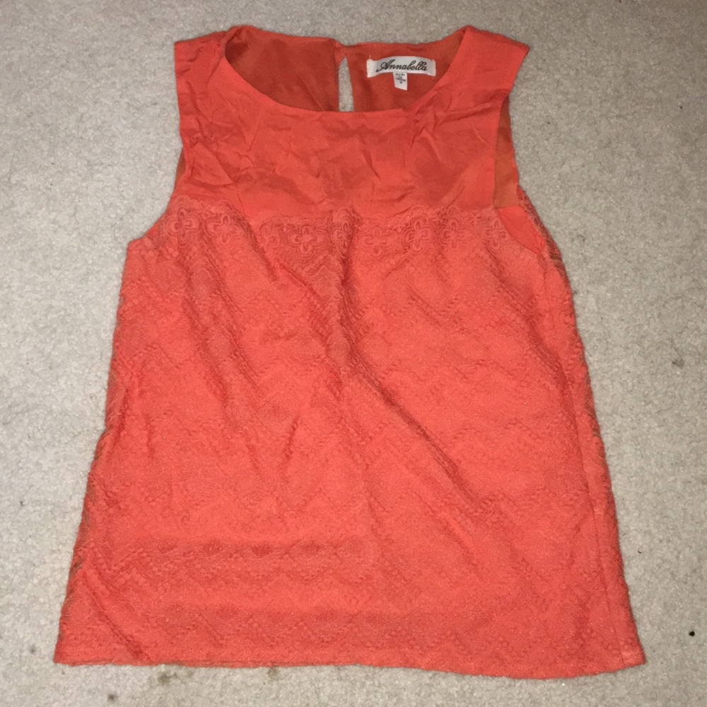 Orange sleeveless top
